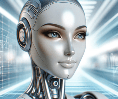 DALL·E 2024-01-13 17.21.31 - A charming and sophisticated adult female robot head, featuring an elegant and futuristic design. The robot has a mature and attractive facial appeara